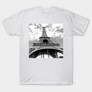 travel wanderlust black white french paris eiffel tower T-Shirt